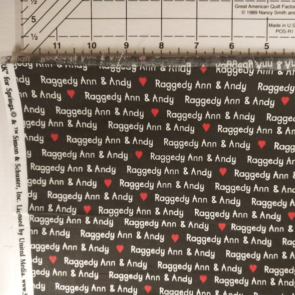 Sewing Fabric DAISY KINGDOM#1753 Raggedy Ann&Andy 2 YDS+14 inches NEW NEVER USED